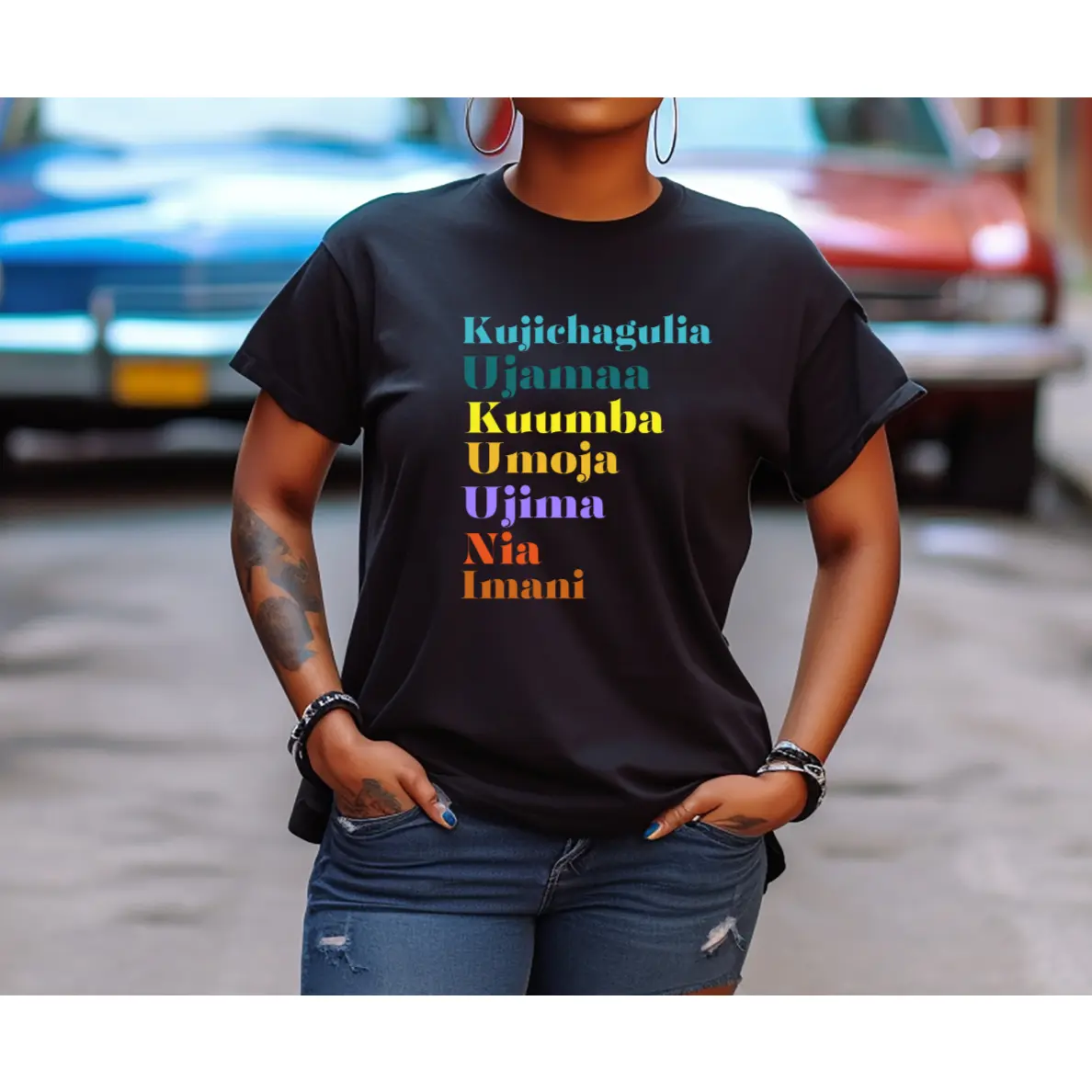 Kwanzaa t-shirt, gift idea for Kwanzaa, African attire shirt, black Christmas tee, 7 principles of kwanzaa, Afrocentric, ethnic history tee,