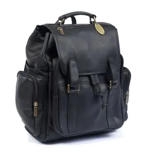 212 MAIN Uptown Jumbo Cowhide Backpack (329E-Black) - Roomier Functional Luggage Bag with Phone Pocket, Magnetic Zipper Closure, Adjustable Strap, Water Bottle Holder