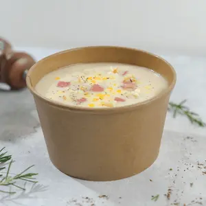 [600 ct] 28 oz Paper Food Containers | 142 mm | Kraft