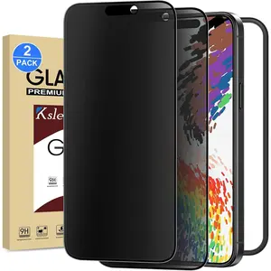 2 Pack Matte Privacy Screen Protector for iPhone 16 Pro Max 6.9-inch with Installation Tool, Full Coverage Anti Spy Anti Glare 9H Tempered Glass Film, Dynamic Island Compatible, Case Friendly