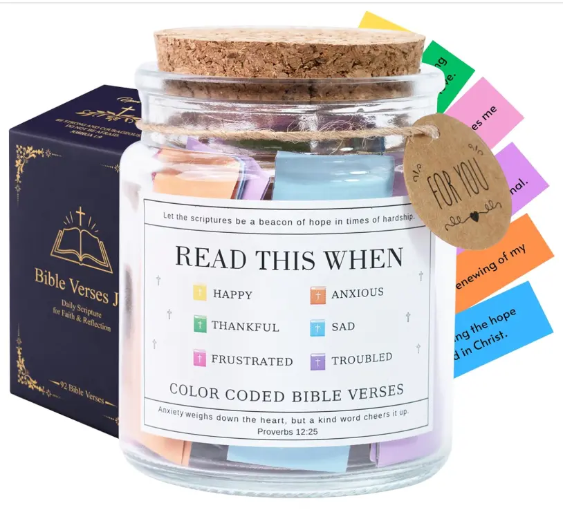 Read This When Bible Verses Jar – Birthday Gifts for Women, Christian Gifts for Women, Graduations Gift for Her, Gift for Mom from Daughter