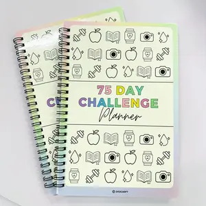 75-Day Challenge Plan Notebook, Planner Notebook, Paper Material, No Ca Prop 65 Compliance, Ideal for Planning and Organization, Text Content Included