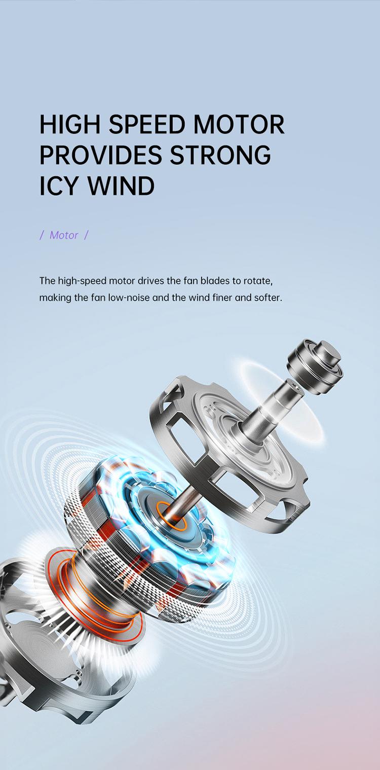 Portable Handheld Mini Fan with Digital Display-100 Levels High Speed Cooling Long Battery Life Rechargeable Powerful Turbo Fan, Pedestal or Desktop for Home Office outdoor