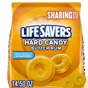 LIFE SAVERS Hard Candy - Butter Rum, Candy Bulk Individually Wrapped, For Party Favors & More, Pack of 4 LIFE SAVERS Hard Candy - Butter Rum, Candy Bulk Individually Wrapped, For Party Favors & More, Pack of 4