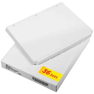 Avery Binder Tabs Divider – Bulk 5‑Tab Write‑On Design, Tear‑Resistant Reinforced Holes, Fits Standard 3‑Ring Binder, White Recycled Index Paper, 36 Sets – Ideal for Students & Offices