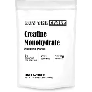 Ultra-Pure Micronized Creatine Monohydrate Powder - Maximize Strength, Power, and Muscle Growth - Unflavored, Gluten-Free (200 Servings, 1000g)