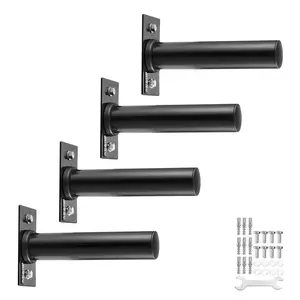 【Summervibes】VEVOR Wall Mounted Weight Plate Holder, Weight Rack Storage for 2-Inch Weight Plates, 330 lbs Load Capacity Weight Storage Rack, Heavy Duty Iron Home Gym Organizer, 4 Pack, Mounting Hardware Included