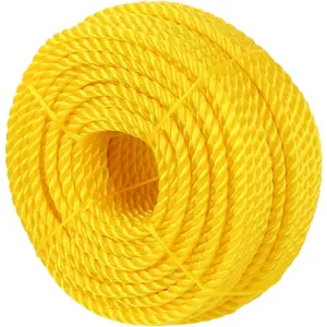 Polypropylene Rope - Bright Yellow, 1/4" x 50ft- -Purpose Utility Rope for Marine, Outdoor, and DIY