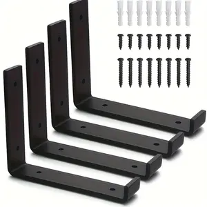 Flat Iron Bracket, Layer Shelf Rack, L-Type Divider Support, Square Iron Art Floating Lip Holder, Durable Metal Organizer