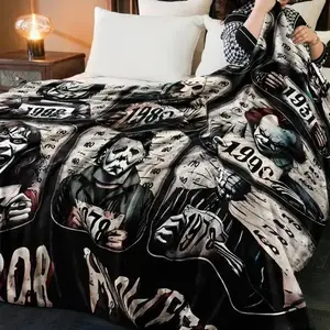 Horror Movie Flannel Throw Blanket - Soft, Cozy, Lightweight Warm Blanket for Home, Sofa, Spooky Halloween Decor Gift for Fans (Memorial Day Deals)