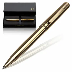 FANSTIK Gold Luxury ballpoint Pen, Real 24K Gold Plating, Professional executive pen gift set for men (Lux BallPoint Gold)