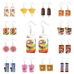 Snack Earrings, Food Earrings, Novelty Earrings, 2D Earrings. Cute Earrings, Fun Earrings, Silly Earrings