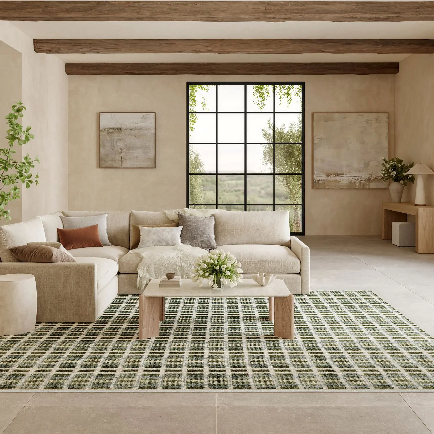 Nourison Nordic-Modern Scandinavian Geometric Design Indoor Area Rug - Stylish Floor Covering for Living Room, Entryway Home Decor, Geometric Design Rug