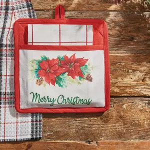 Poinsettia Pot Holder Set