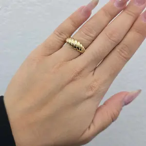 10K Yellow Gold Domed Band Ring