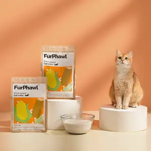 Natural Tapioca Cat Litter – Non-stick formula, Quick Clumping, Dust-Free, Odor Control, Kitten Friendly for Automatic Litter Box, Baking Soda