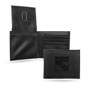 Rico  NHL New York Rangers Laser Engraved Black Billfold Wallet
