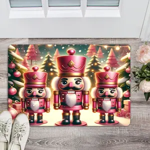 Nutcracker Soldier Christmas Doormat Cute Holiday Decor,Christmas Decor Gift,Xmas Holiday Doormat,First home gift,Holiday Outdoor Mat,Home Decor