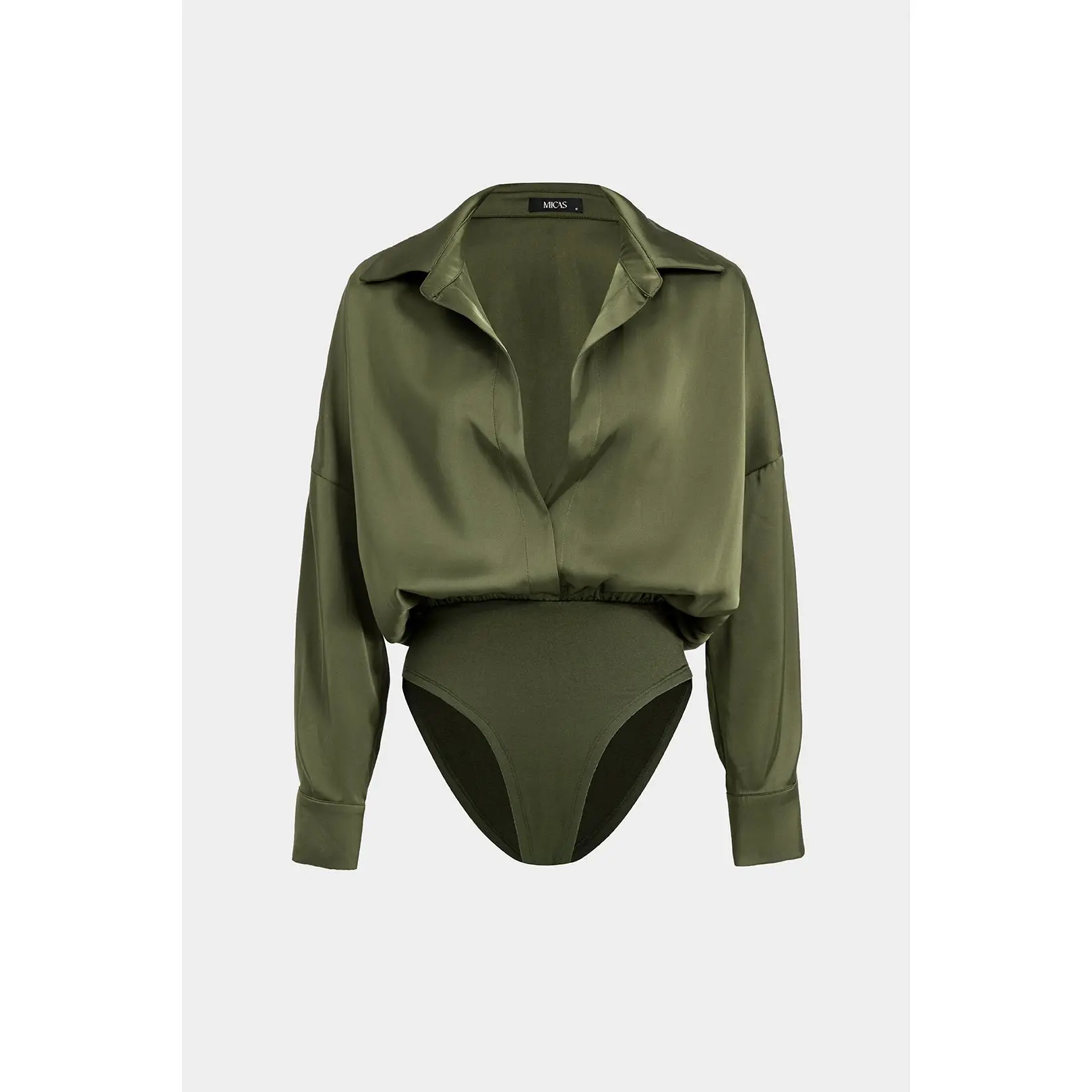 Patchwork Satin Bodysuit