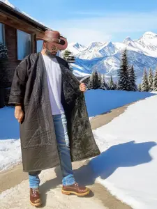 Jacket Farwa, Winter Fur Coat, Embroidered, Cozy & Stylish