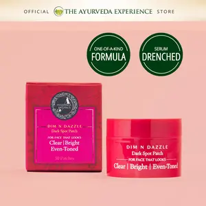 Dim N Dazzle Dark Spot Patch - Fades the Look of Stubborn Dark Spots & Patchy Discoloration— Powered with East Indian Globe Thistle, Chebulic Myrobalan, Niacinamide and Glycolic Acid— Best Dark Spot Patch For Hyper-Even, Crystal-Clear Complexion