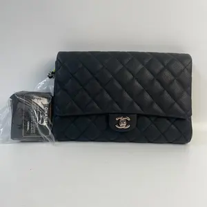 Pre-owned CHANEL leather Shoulder Bags Classic Flap Bag CF Timeless Caviar silver hardware 【BF 12Z】 YS1677X