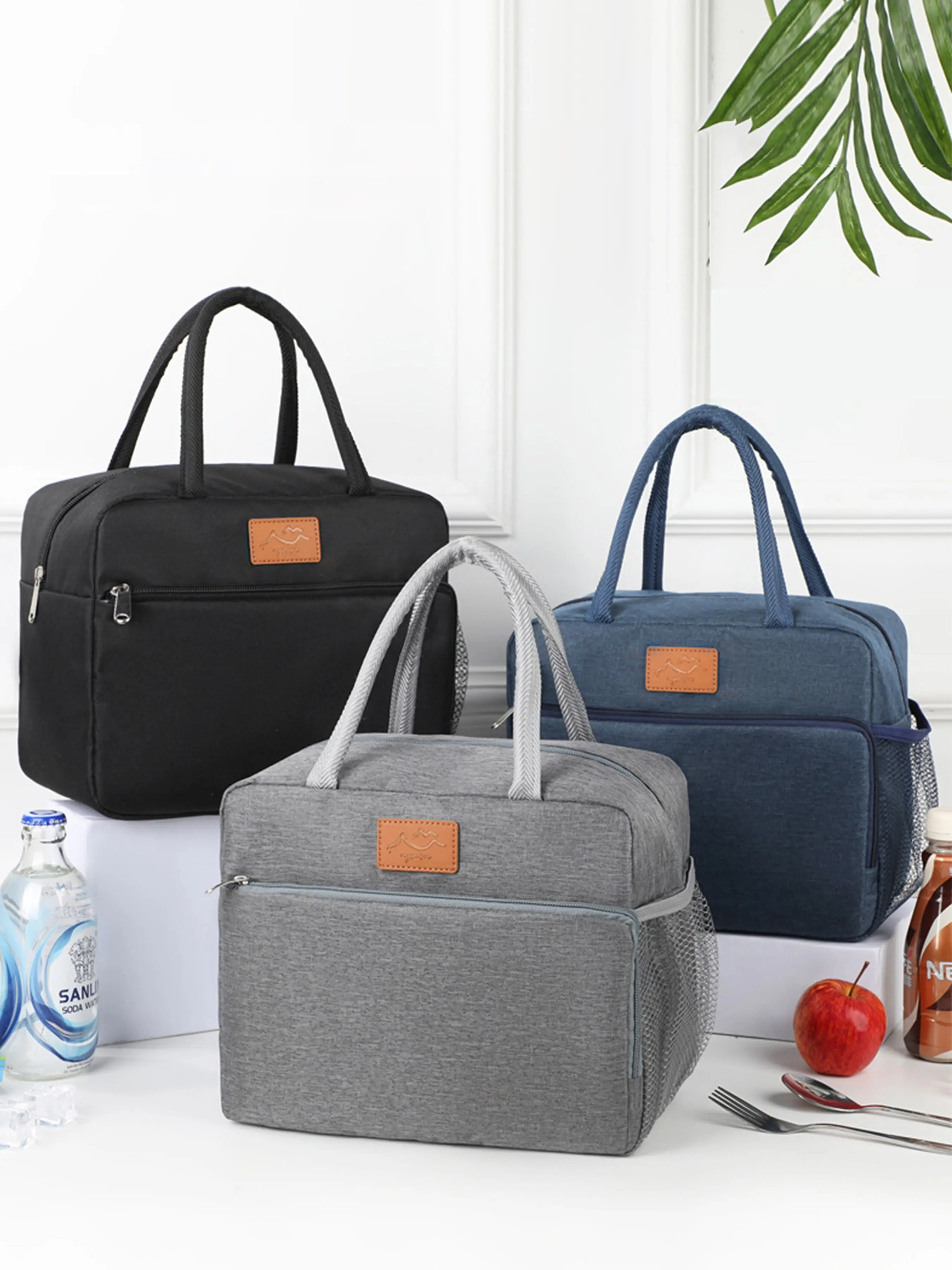 Large Capacity Lunch Bag, Insulated Handheld Food Container, Waterproof Bento Box, Student Backpack, Thermal Lunch Pouch, Durable Lunch Bag, Multifunctional Insulated Bag, Lunch Insulation Bag, Reusable Lunch Bag