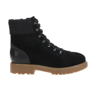 Easy Spirit Womens Lakely X Martha Stewart Quilted Round Toe Zippered Casual Boots Ankle Low Heel 1-2" - Black