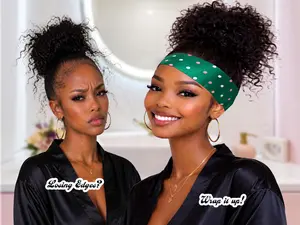 Adjustable Elastic Wig Band, Satin Hair Wrap, Edges Protector, Edge Growth, Frizz Buster
