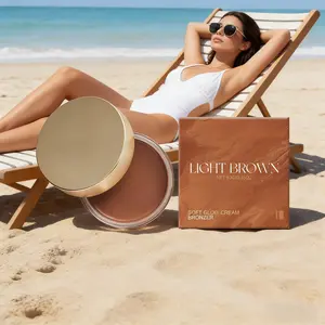 Light Brown Tanning Cream (2-Pack, 10g) - Moisturizer Body Care Cosmetic with Microcrystal Wax, Deeply Hydrates, Non-Greasy, Nourishes Skin for Natural Golden Bronze Glow, Even Long-Lasting Tan, Ideal for Summer Beach Sunbathing