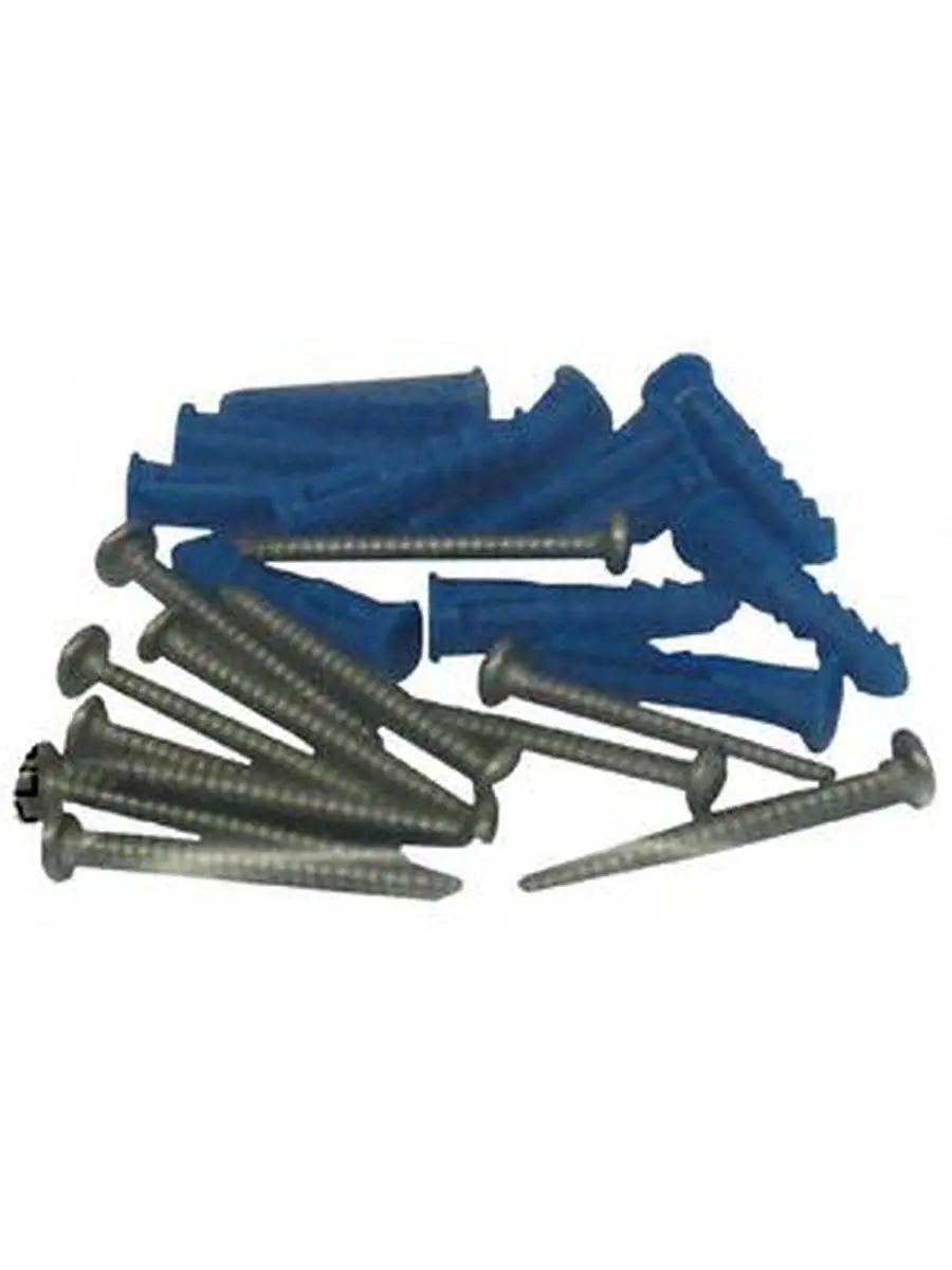 Triton Products 24-Pc Pegboard Wall Mounting Hardware Kit - 12 Steel Screws, 12 Plastic Wall Anchors, 4" Width, Compatible with Stainless Steel Mounting Pegboard System LB18-S, LB18S-Kit, Pegboards