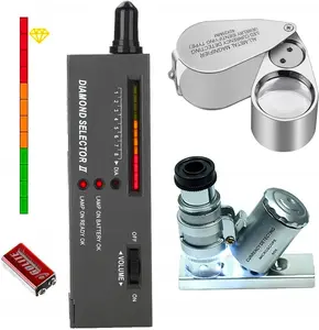 High Accuracy Professional  Tester Pen,   Tester with 60X Mini LED Magnifying&40X Full Metal Illuminated  Loop Magnifier, Selector for Novice and Expert