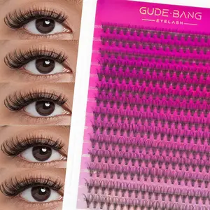 Plush Eyelash Clusters 8-16mm, Invisible Band Natural D Curl, Waterproof DIY Cluster Lashes Extension, Stunning Look
