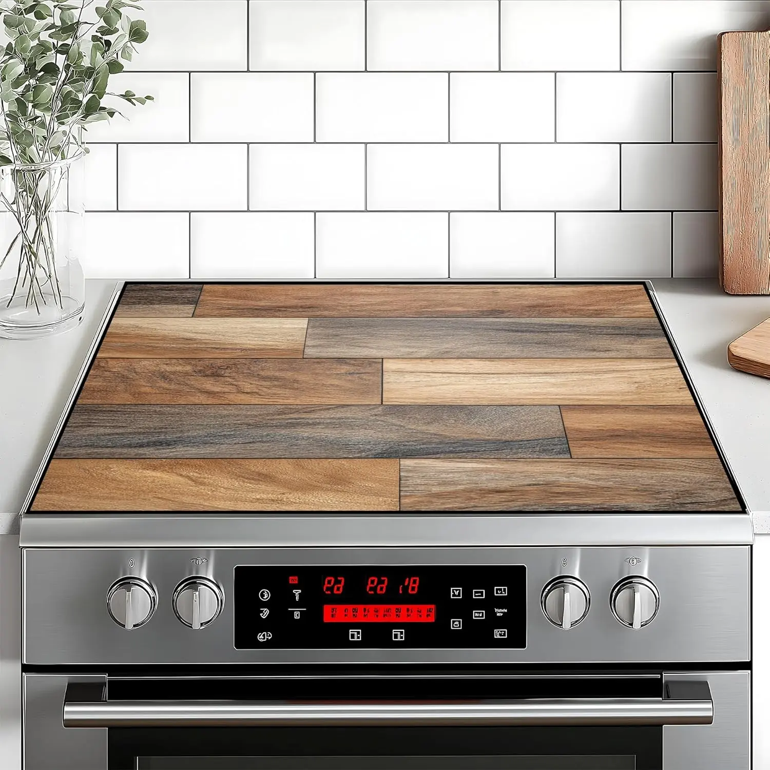 Stove Top Cover for  Decoration Kitchen Pad Washable Cooktop Covers Countertop Stove Protector Mat for  Kitchen Cooktops (brown, 28"x20")
