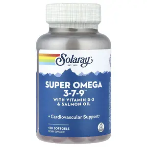 Solaray Super Omega 3-7-9™ with Vitamin D-3 & Salmon Oil, 120 Softgels