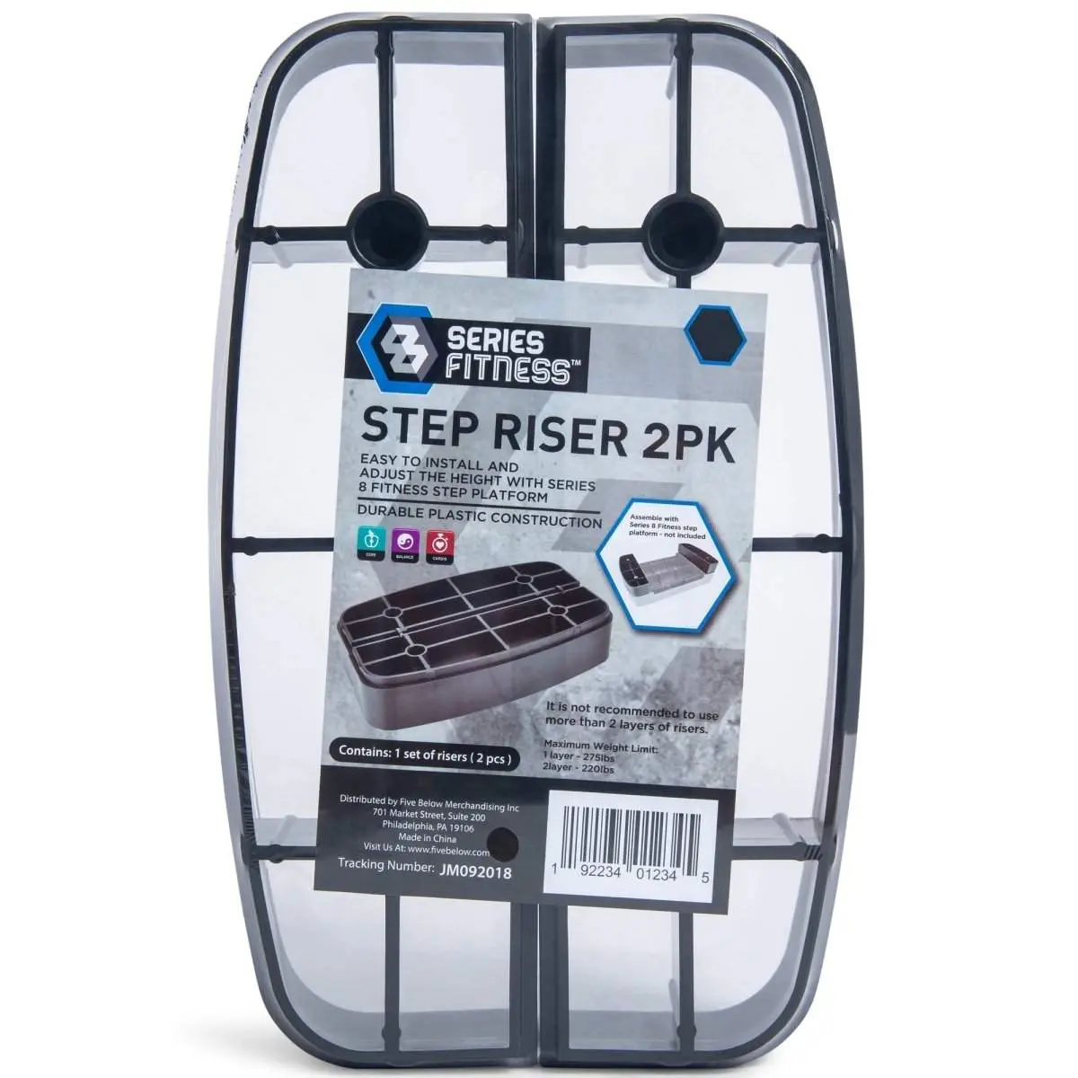 Zegsy series-8 fitness™ step riser 2-pack