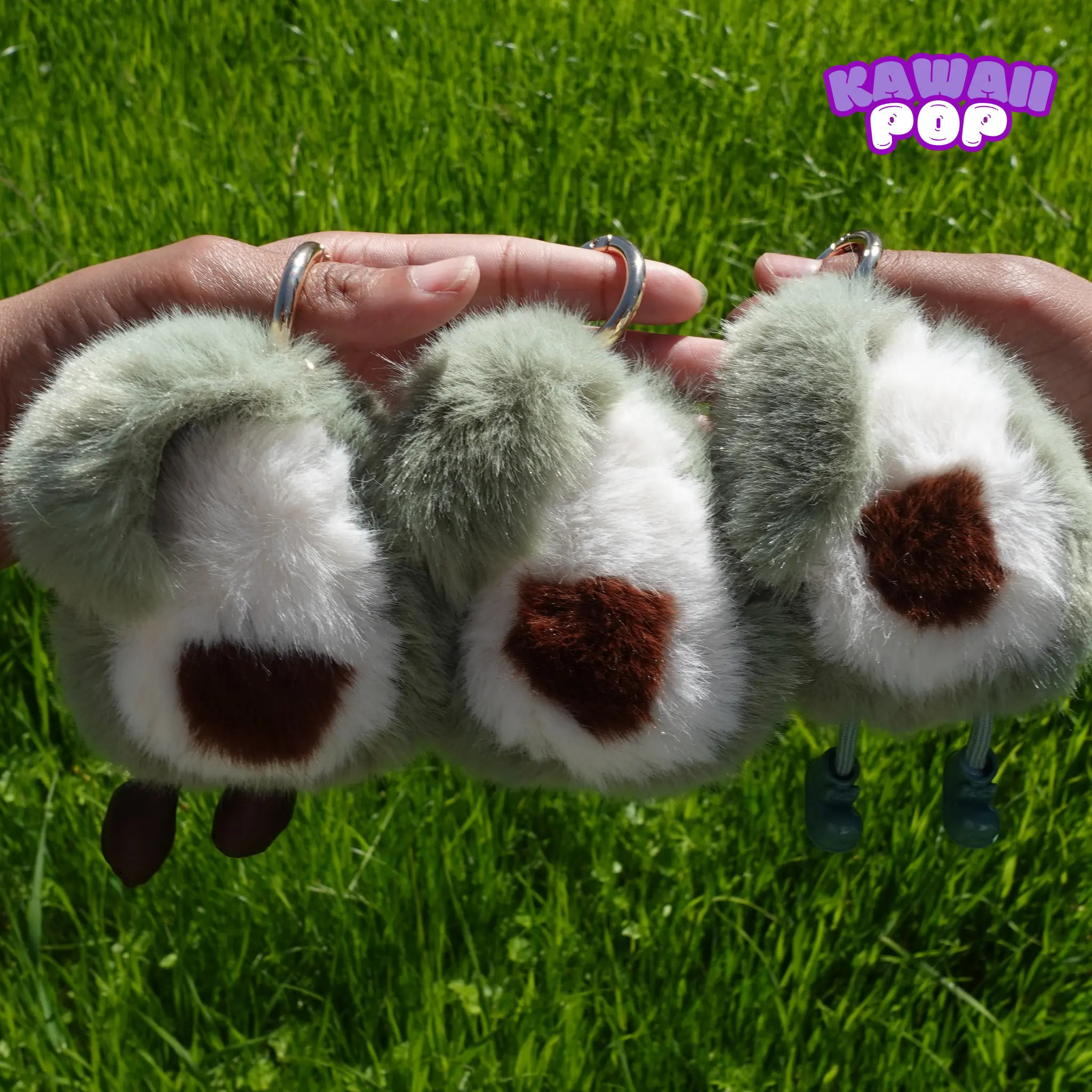 Fluffy Avocado-Feet Keychain