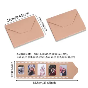 1pcs Photo Storage Album, 5/6/7 Inch Photo Frame, Paper Scrapbook Cards and Envelopes, Ideal for DIY Greeting Cards, Invitation Cards, Photo Art Display