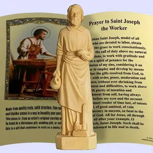 Saint Joseph Statue, 1 Count Religious Decoration, Home Decor Ornament, Religious Gift for Friends & Family, Home Seller Kit with Prayer Card and Instructions
