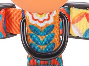 Cat Harness with Airtag Holder, Cat Harness and Leash Set Escape Proof for Walking Travel Outdoor, Soft Adjustable Kitten Harnesses for Small Medium Large Cats, Orange(Chest:."-")