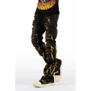 Vasco Tint Grey Stacked Flare Jean
