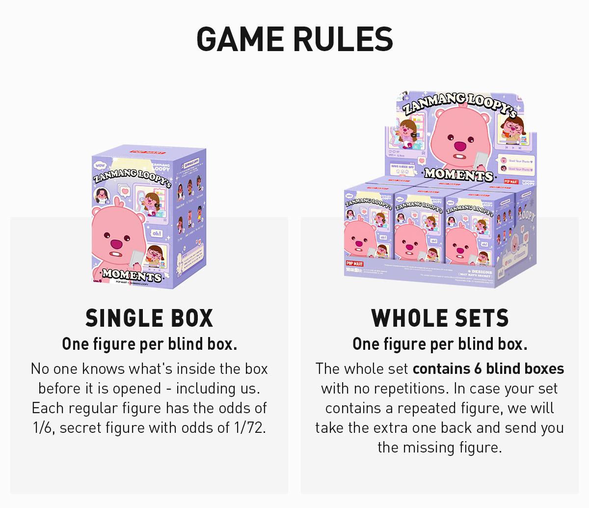 POP MART ZANMANG LOOPY’s Moments Series Figures, Blind Box, Mystery Box