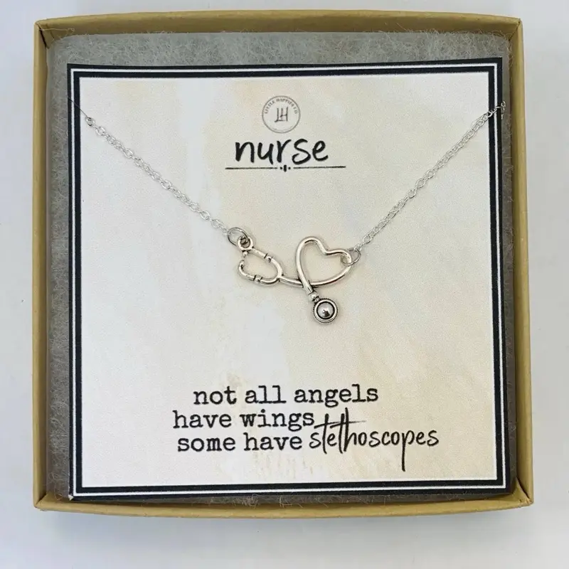 Nurse Gift, Stethoscope Necklace, Rn Nurse Necklace, Rn Gifts, Doctor Gift, Lpn Gift, Gift For Nursing Student, Nurse Appreciation