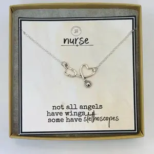 Nurse Gift, Stethoscope Necklace, Rn Nurse Necklace, Rn Gifts, Doctor Gift, Lpn Gift, Gift For Nursing Student, Nurse Appreciation