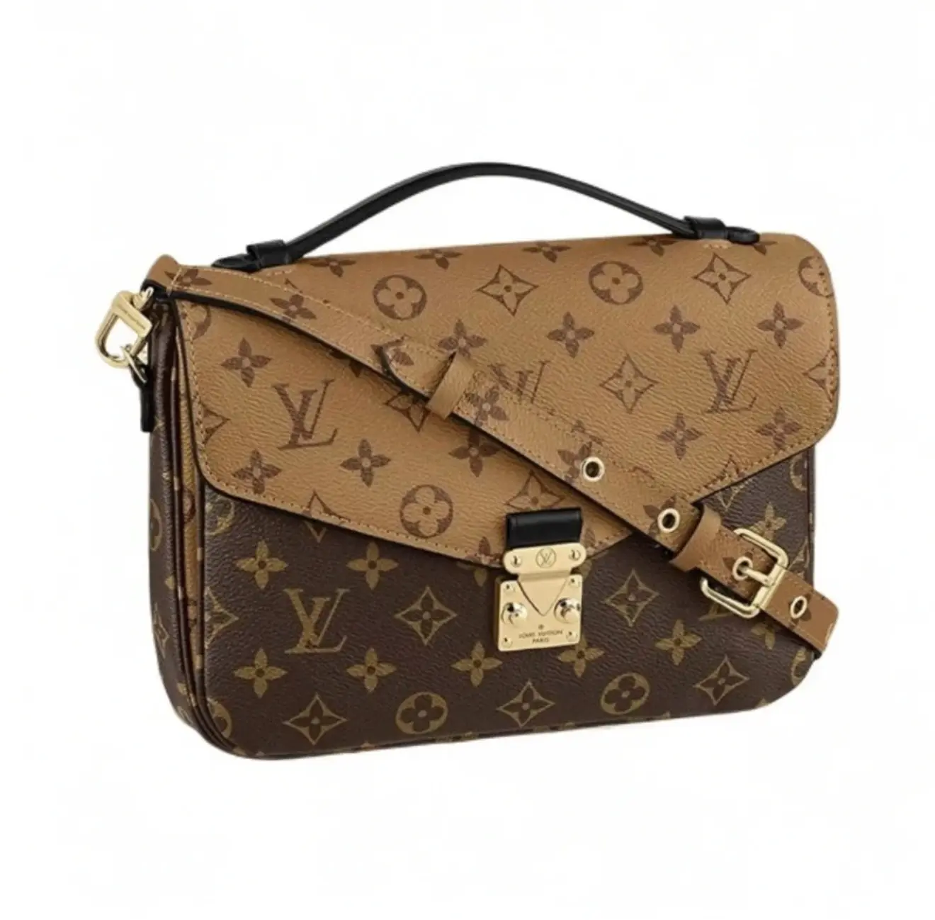 Pre-owned Louis Vuitton Pochette Métis Monogram Reverse Canvas Bicolor Messenger | Full Authentic Microchip Version | Hand & Shoulder Bag