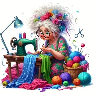 5D DIY Diamond Arts Colorful Painting Kit, Sewing Machine Pattern Diamond Arts Colorful Painting without Frame, Handmade Art Craft for Home Decor