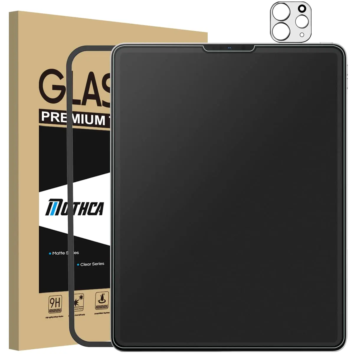 Mothca Matte Glass Screen Protector for iPad Series, Anti-Glare & Anti-Fingerprint Tempered Glass Mothca Matte Glass Screen Protector for iPad Series, Anti-Glare & Anti-Fingerprint Tempered Glass