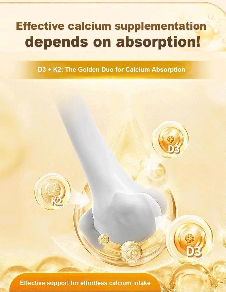 2-in-1 Vitamin D3 K2 Dietary Supplement, 250 Veggie Softgels (5000 IU D3 + 100 mcg K2 MK7) - Healthcare Support for Bones, Teeth, Heart