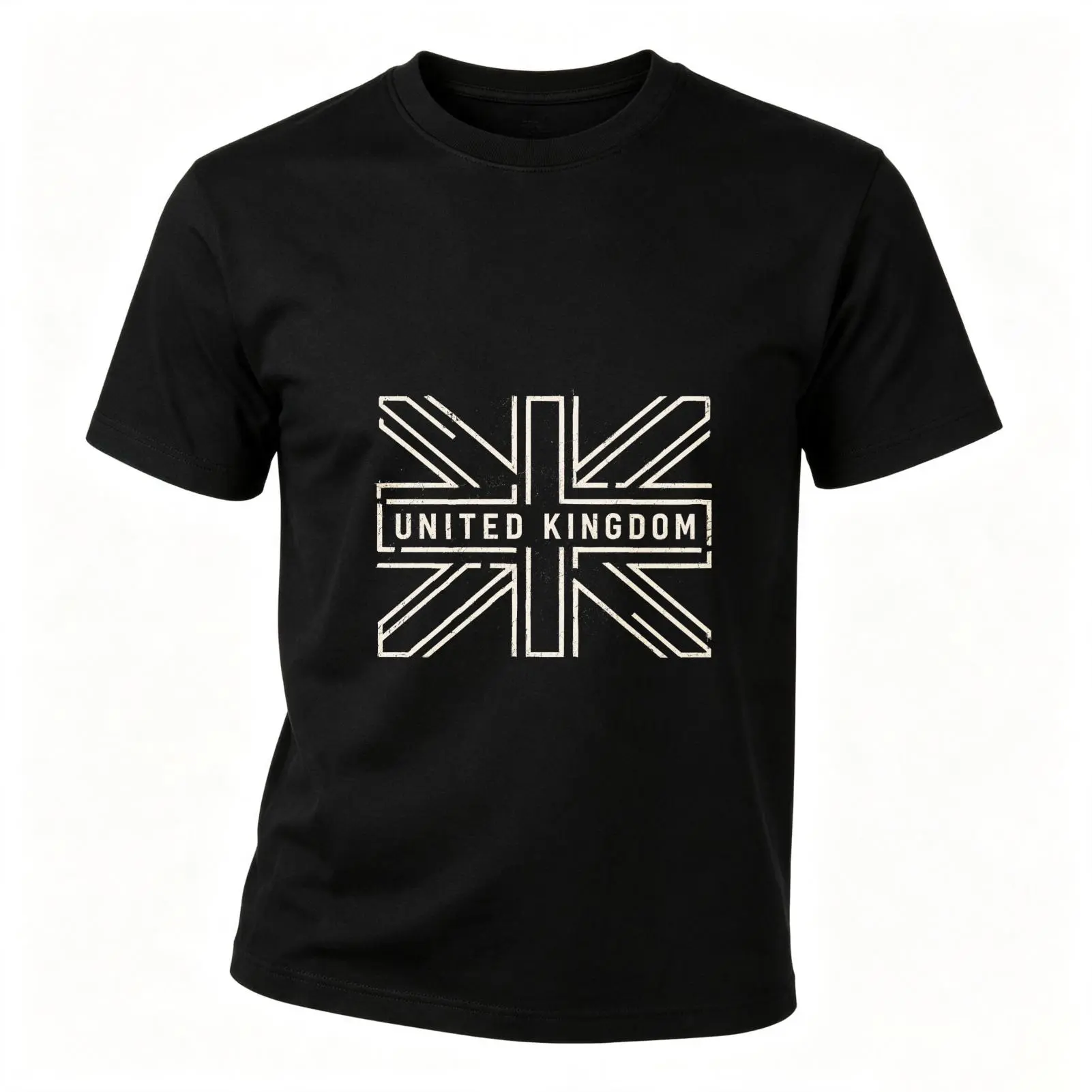 CARPESUN Vintage British Style T Shirt United Kingdom Flag Graphic Print Cotton Casual Unisex Tee Gift For Men Women Friends Family