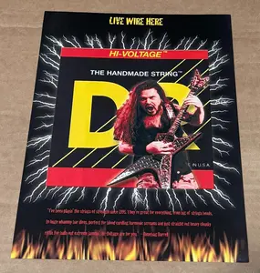 DIMEBAG DARRELL of PANTERA & DAMAGEPLAN - DR Strings - 2007 Print Ad